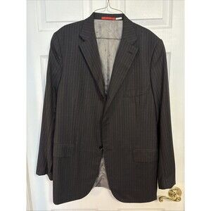 Vtg ISAIA Napoli Gray 100% Wool Blazer 3 button Jacket Size 46 (US)Made in Italy